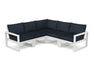 POLYWOOD EDGE 5-Piece Modular Deep Seating Set in Vintage White / Marine Indigo image