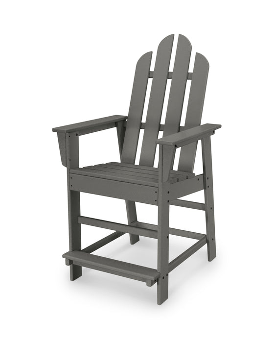 POLYWOOD Long Island Counter Chair in Slate Grey image