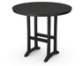 POLYWOOD Nautical Trestle 48" Round Bar Table in Black image