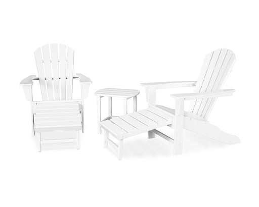 POLYWOOD Palm Coast Ultimate Adirondack 3-Piece Set in White image