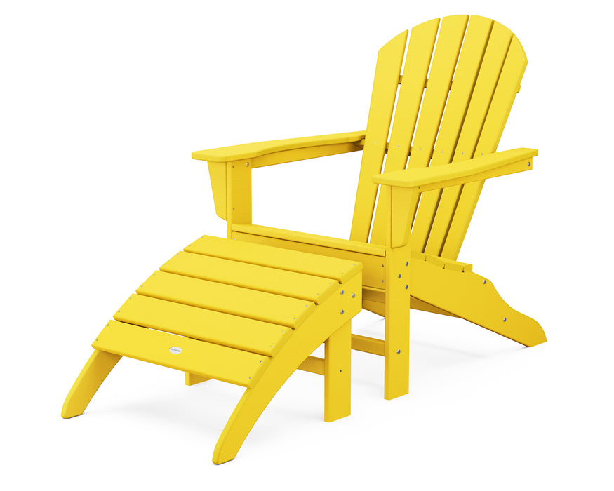 POLYWOOD South Beach Adirondack 2-Piece Set in Lemon