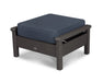 POLYWOOD Harbour Deep Seating Ottoman in Vintage Coffee / Sancy Denim image