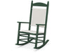 POLYWOOD Jefferson Woven Rocking Chair in Green / White Loom image