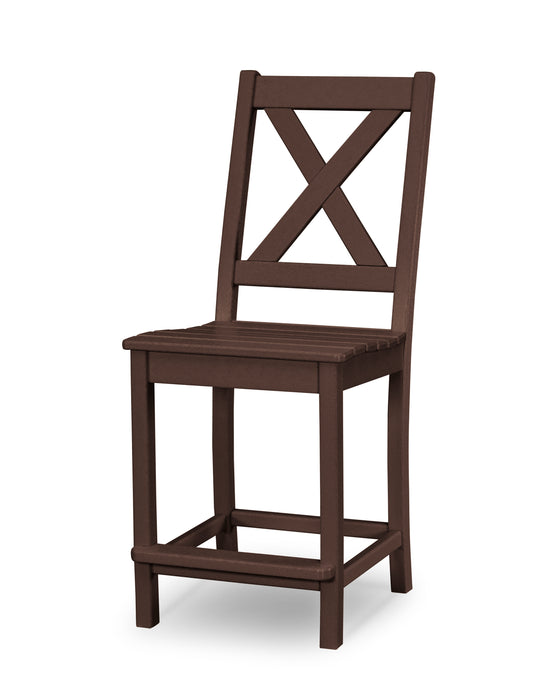 POLYWOOD Braxton Counter Side Chair in Mahogany