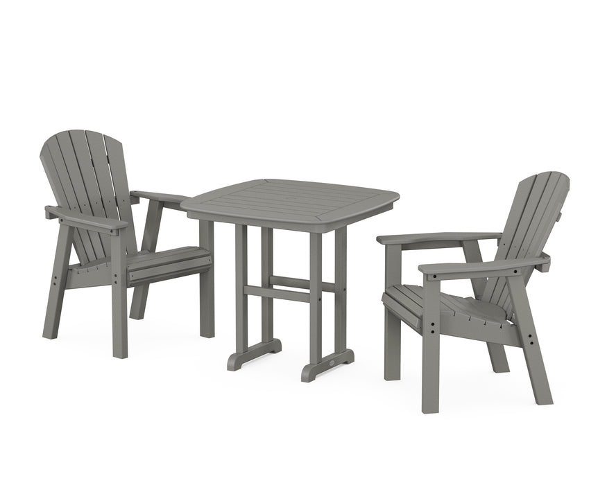 POLYWOOD Seashell 3-Piece Dining Set in Slate Grey image