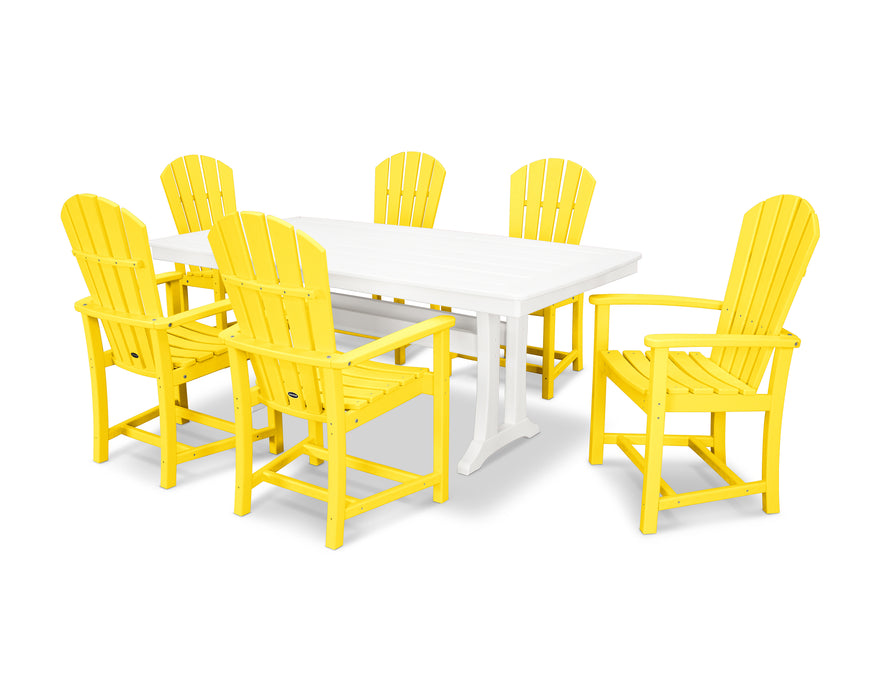 POLYWOOD 7 Piece  Palm Coast Dining Set in Lemon / White image