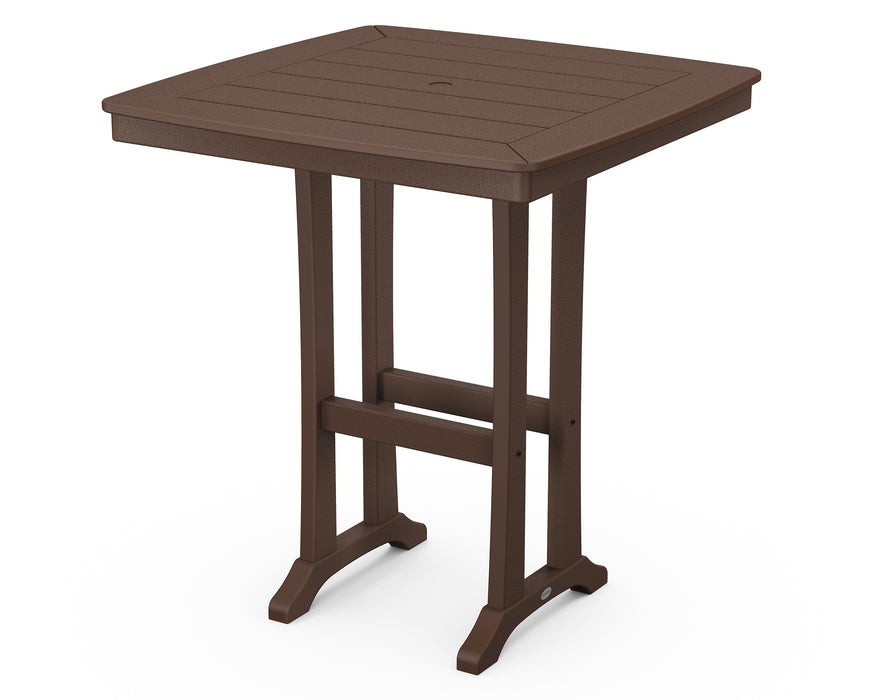 POLYWOOD Nautical Trestle 37" Bar Table in Mahogany image