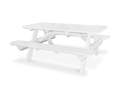 POLYWOOD Park 72" Picnic Table in White image