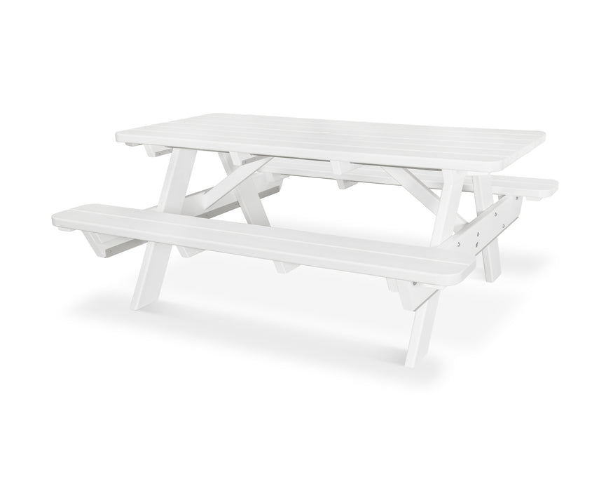 POLYWOOD Park 72" Picnic Table in White