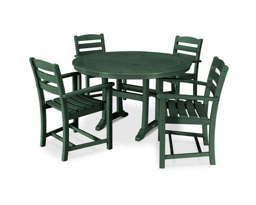 POLYWOOD La Casa Cafe 5-Piece Arm Chair Dining Set in Green image