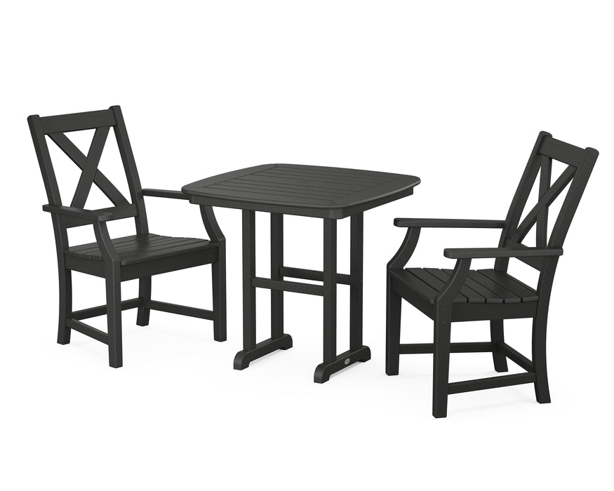 POLYWOOD Braxton 3-Piece Dining Set in Black