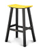 POLYWOOD Contempo 30" Saddle Bar Stool in Black / Lemon image