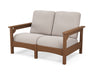 POLYWOOD Club Loveseat in Teak / Dune Burlap image