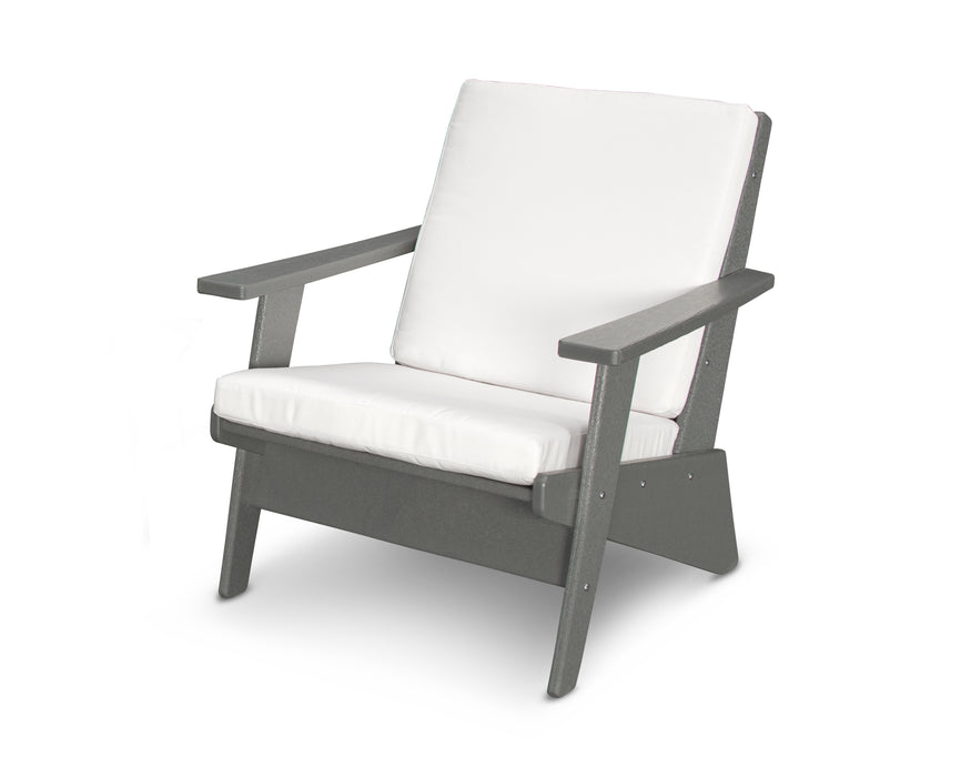 POLYWOOD Riviera Modern Lounge Chair in Slate Grey / Natural image