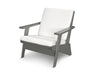 POLYWOOD Riviera Modern Lounge Chair in Slate Grey / Natural image