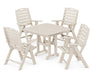 POLYWOOD Nautical Highback Chair 5-Piece Dining Set in Sand image