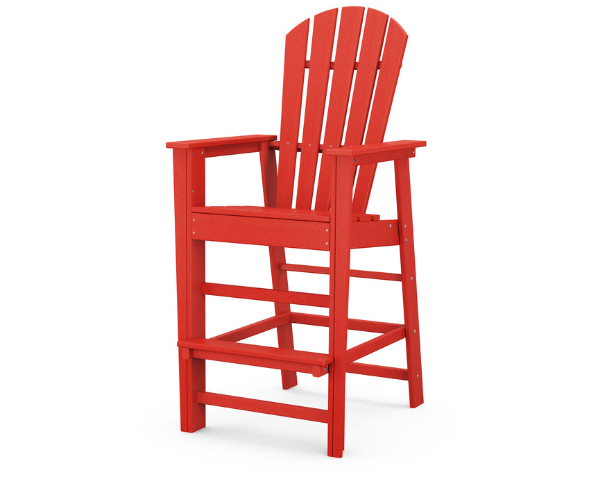 POLYWOOD South Beach Bar Chair in Sunset Red image