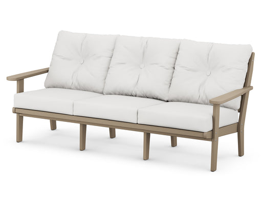 POLYWOOD Lakeside Deep Seating Sofa in Vintage Sahara / Natural Linen image