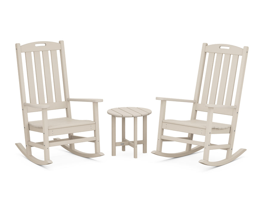 POLYWOOD Nautical 3-Piece Porch Rocking Chair Set in Sand image