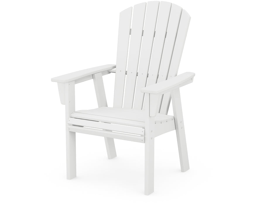 POLYWOOD Nautical Curveback Upright Adirondack Chair in White