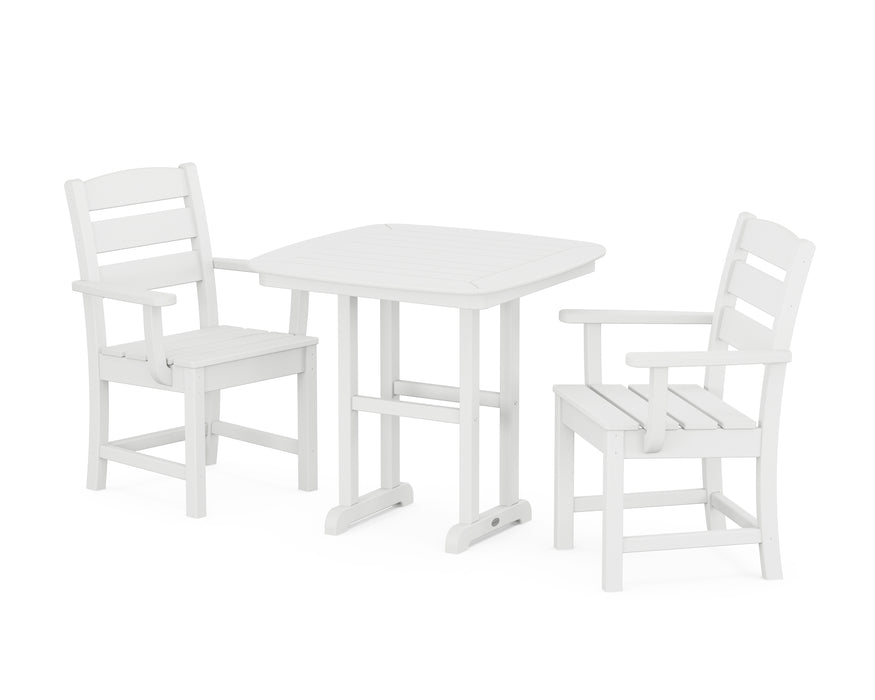 POLYWOOD Lakeside 3-Piece Dining Set in White image