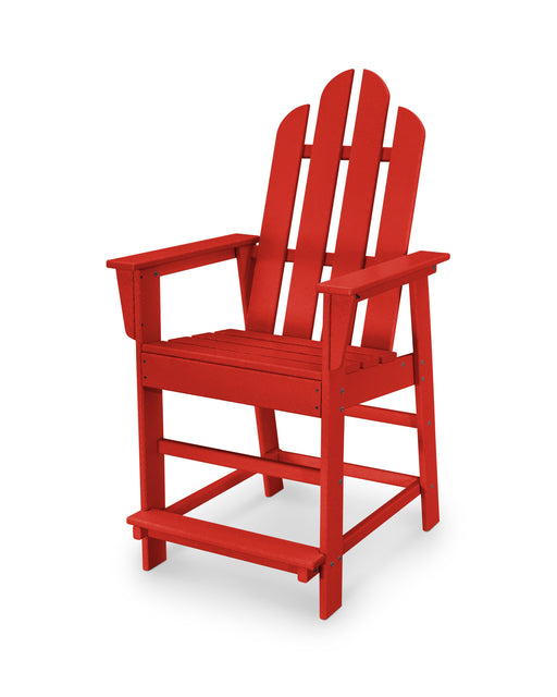 POLYWOOD Long Island Counter Chair in Sunset Red image