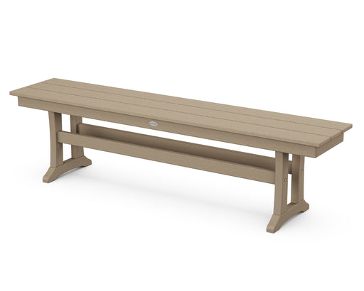 POLYWOOD Farmhouse Trestle 65" Bench in Vintage Sahara image