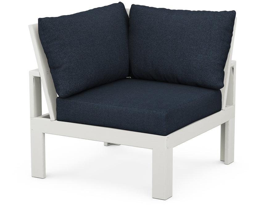 Unbranded Modular Corner Chair in Vintage White / Marine Indigo