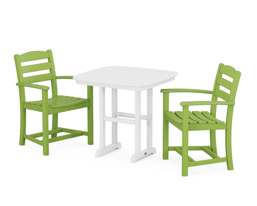 POLYWOOD La Casa Cafe 3-Piece Dining Set in Lime