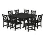 POLYWOOD Chippendale 9-Piece Nautical Trestle Dining Set in Black image