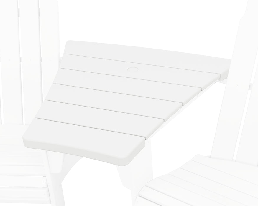 Adjoining Table POLYWOOD 600 Series Angled Adirondack Connecting Table in White