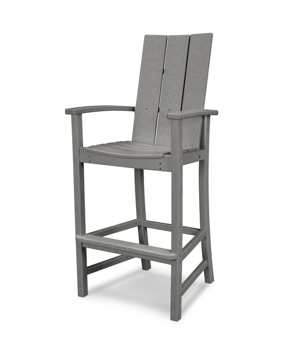 POLYWOOD Modern Adirondack Bar Chair in Slate Grey image