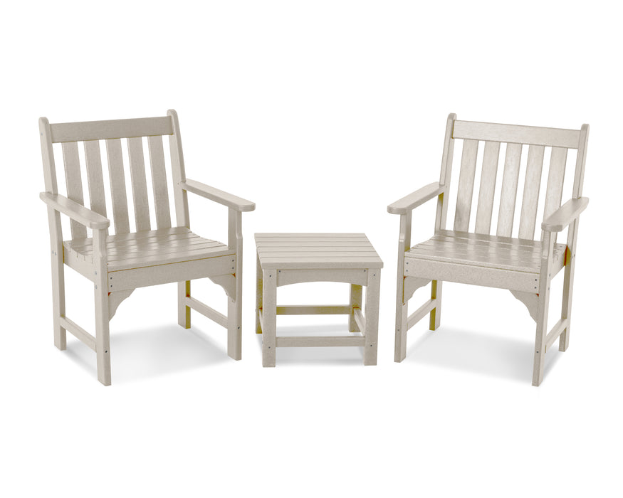 POLYWOOD Vineyard 3-Piece Garden Chair Set in Sand