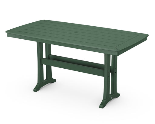 POLYWOOD Nautical Trestle 38" x 73" Counter Table in Green image