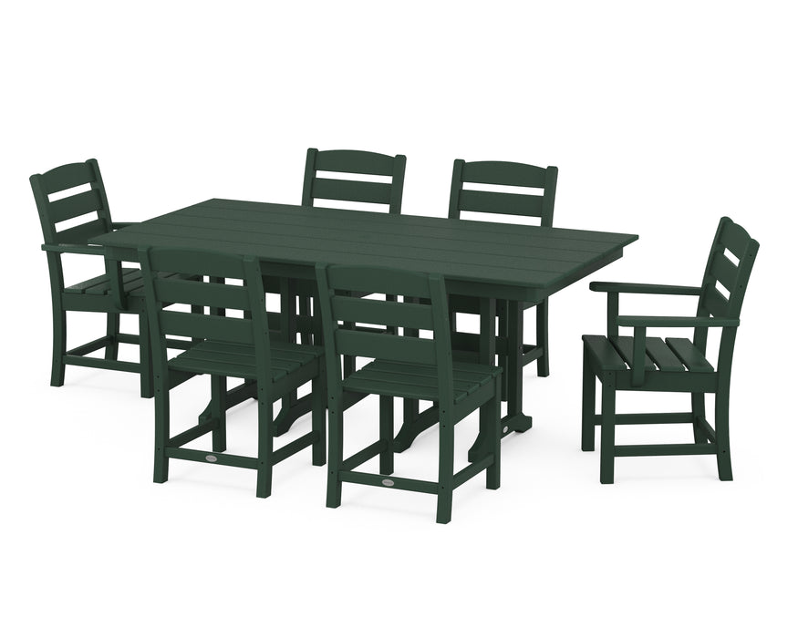 POLYWOOD Lakeside 7-Piece Farmhouse Dining Set in Green image