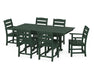 POLYWOOD Lakeside 7-Piece Farmhouse Dining Set in Green image