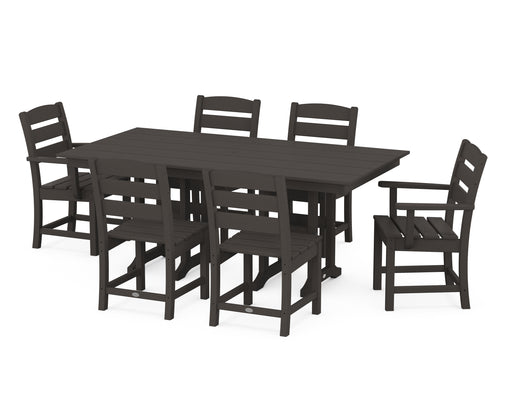 POLYWOOD Lakeside 7-Piece Farmhouse Dining Set in Vintage Coffee image