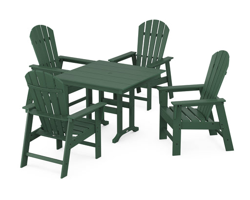 POLYWOOD South Beach 5-Piece Farmhouse Dining Set in Green image