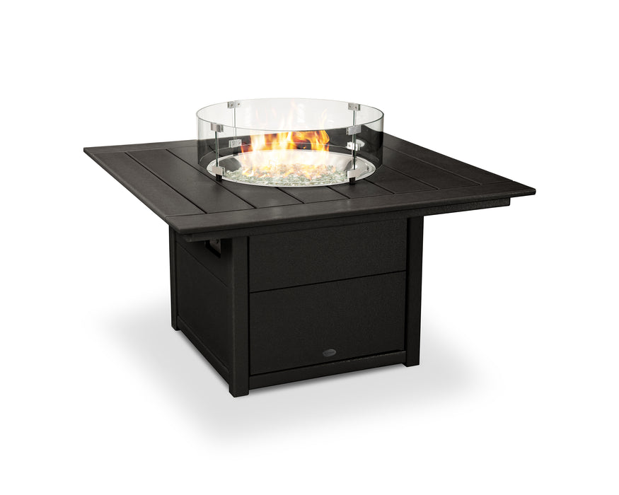 POLYWOOD Square 42" Fire Pit Table in Black image