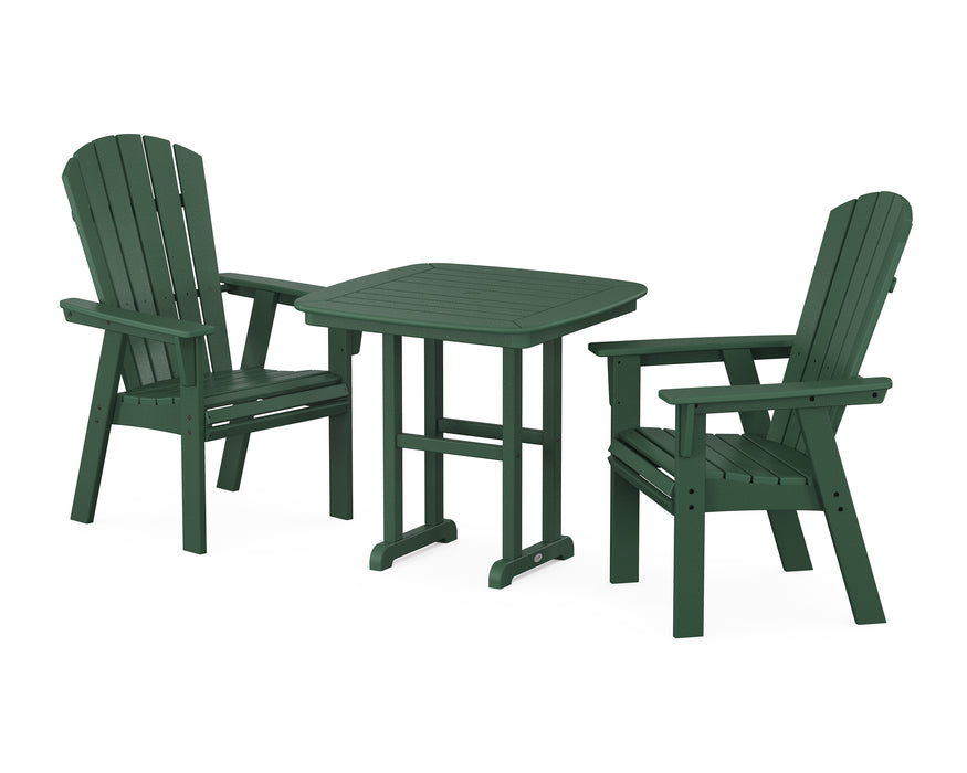 POLYWOOD Nautical Adirondack 3-Piece Dining Set in Green image