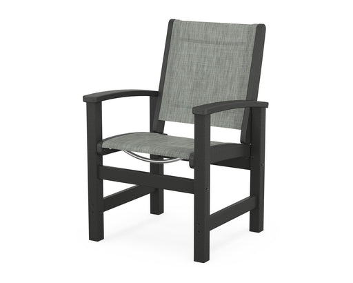 POLYWOOD Coastal Dining Chair in Black / Birch Sling image