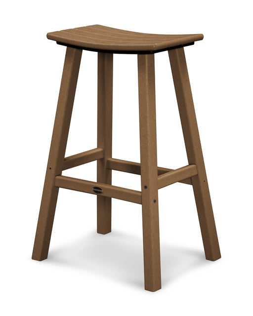 POLYWOOD Traditional 30" Saddle Bar Stool in Teak image