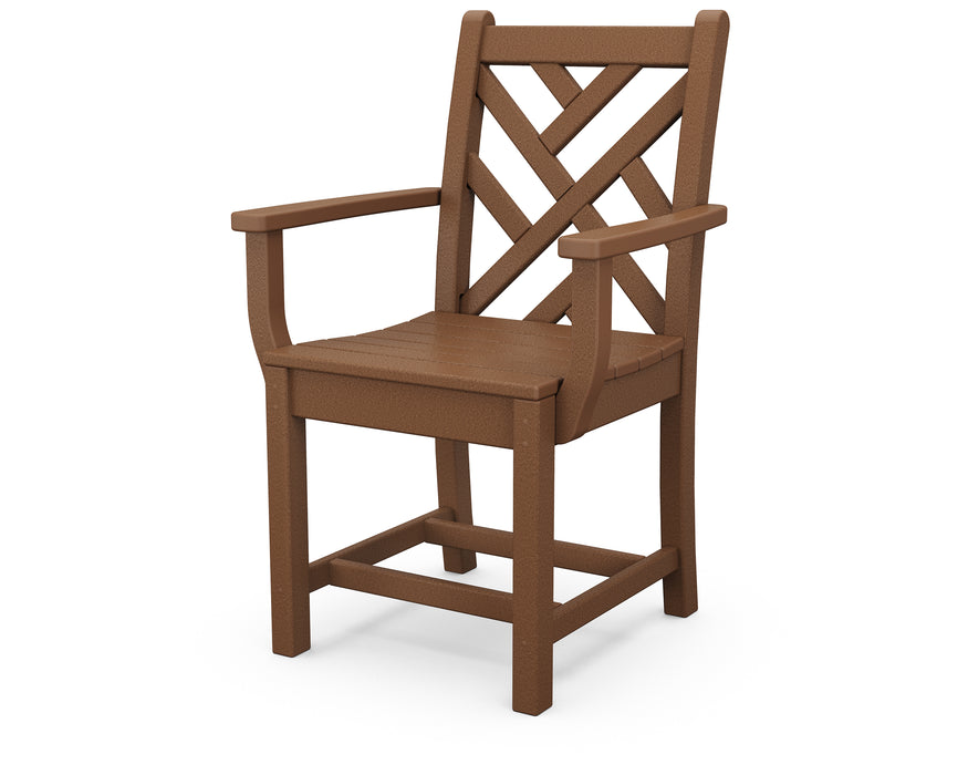 POLYWOOD Chippendale Dining Arm Chair in Teak