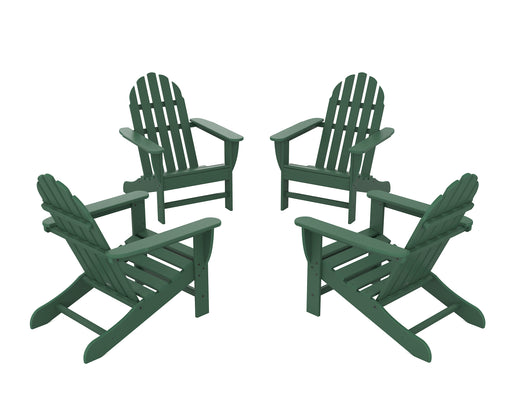 POLYWOOD 4-Piece Classic Adirondack Conversation Set in Green image