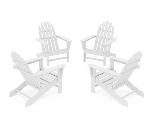 POLYWOOD 4-Piece Classic Adirondack Conversation Set in White image