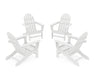 POLYWOOD 4-Piece Classic Adirondack Conversation Set in White image