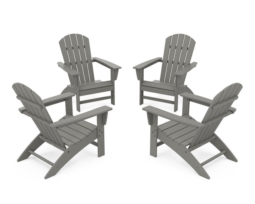 POLYWOOD Nautical 4-Piece Adirondack Conversation Set in Slate Grey image