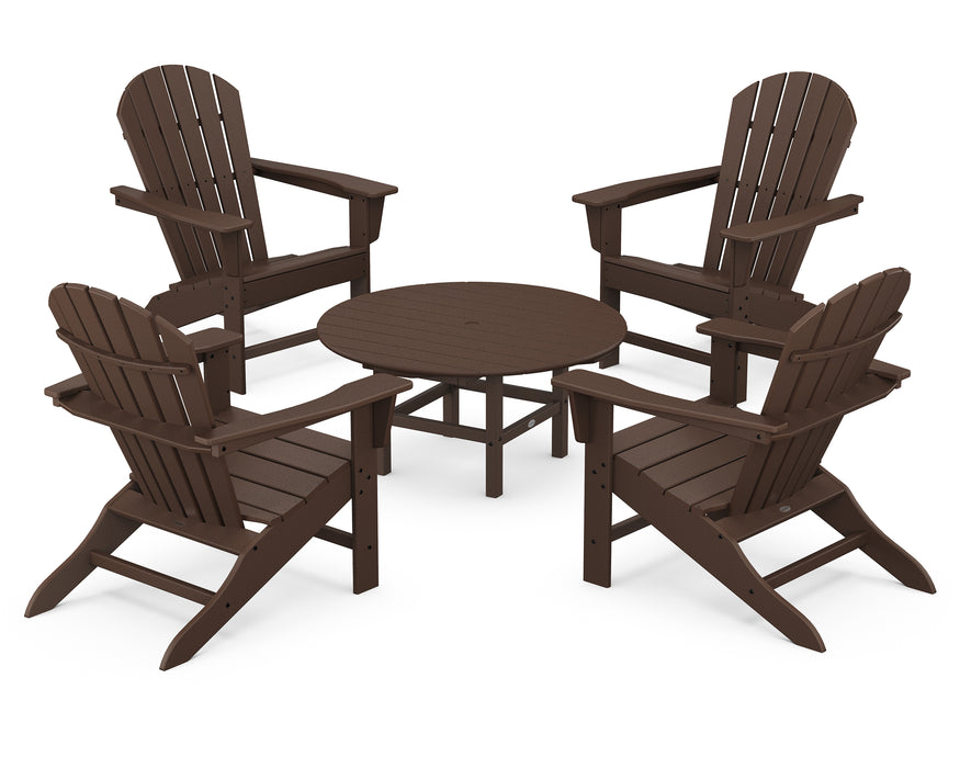 POLYWOOD South Beach 5-Piece Conversation Group in Mahogany image