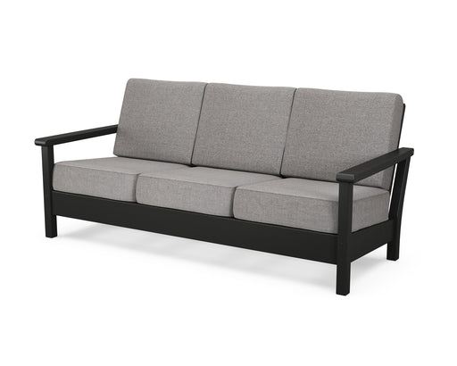 POLYWOOD Harbour Deep Seating Sofa in Black / Grey Mist image
