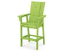 POLYWOOD Modern Curveback Adirondack Bar Chair in Lime image